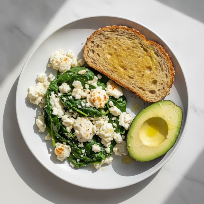 Egg White Scramble with Spinach and Feta