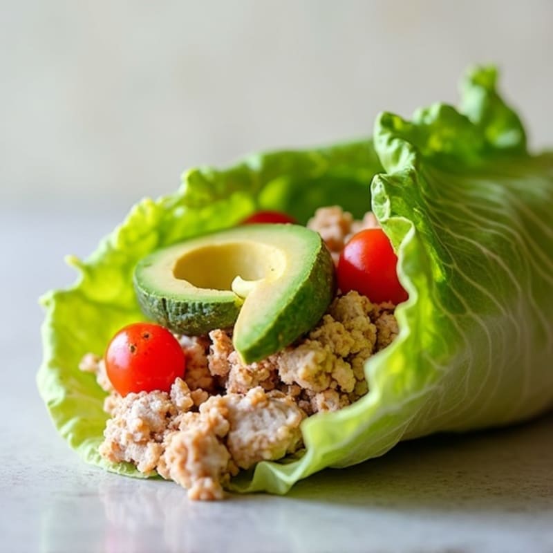Creamy Avocado Turkey Lettuce Wrap