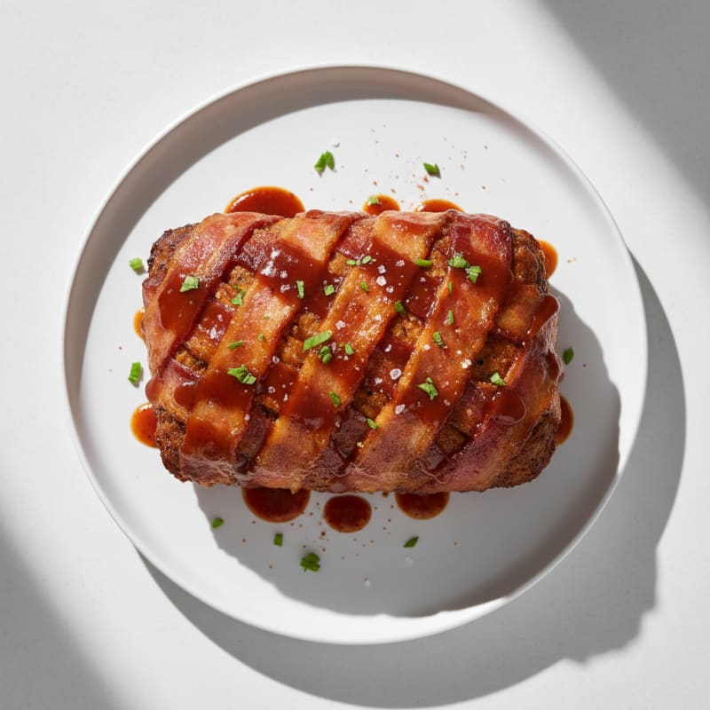 Smoky BBQ Bacon-Wrapped Meatloaf