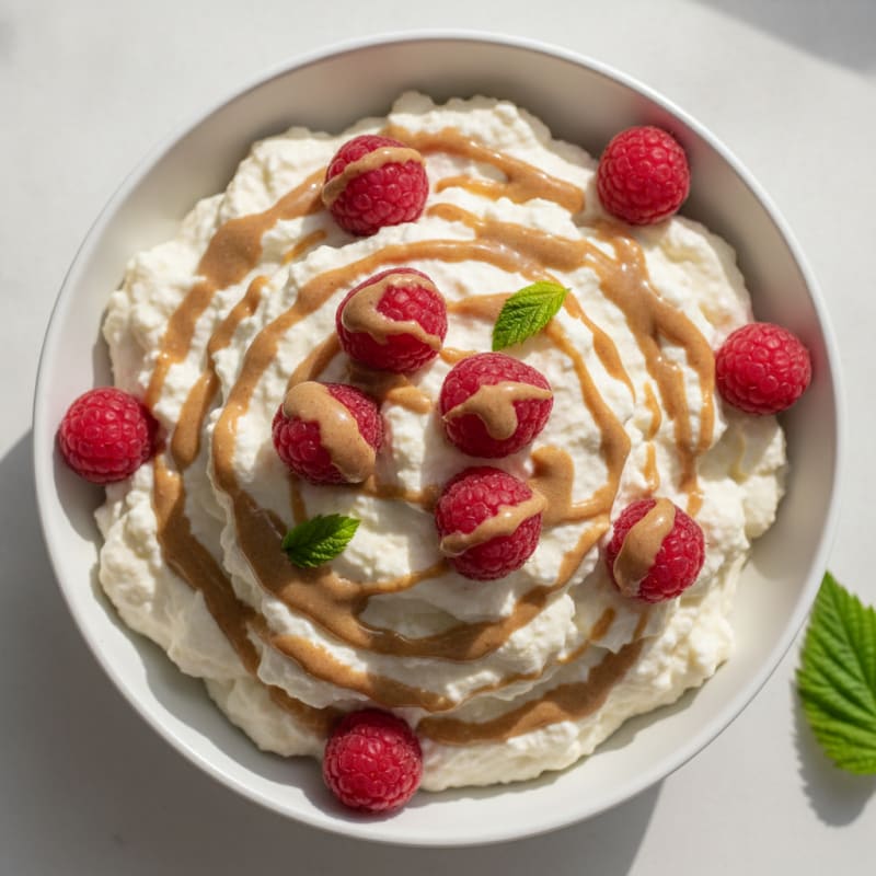 Silky Greek Yogurt Protein Mousse with Berries