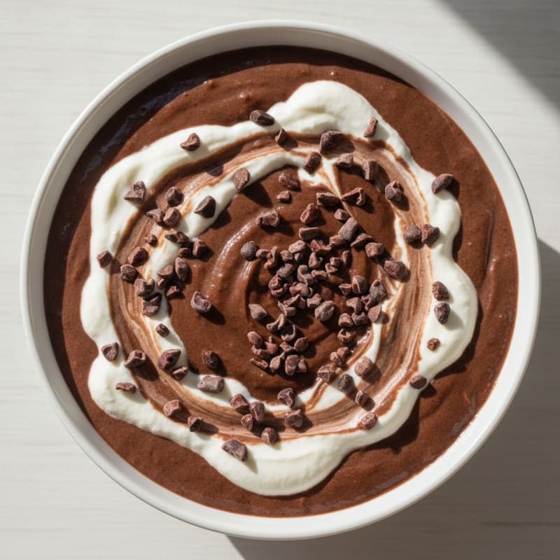 Silky Chocolate Protein Pudding with Greek Yogurt