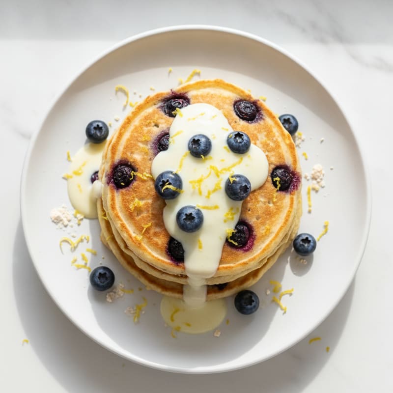 Blueberry Ricotta Pancakes with Lemon Zest