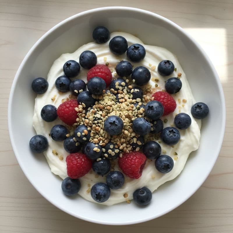 Silky Greek Yogurt Protein Pudding with Berries