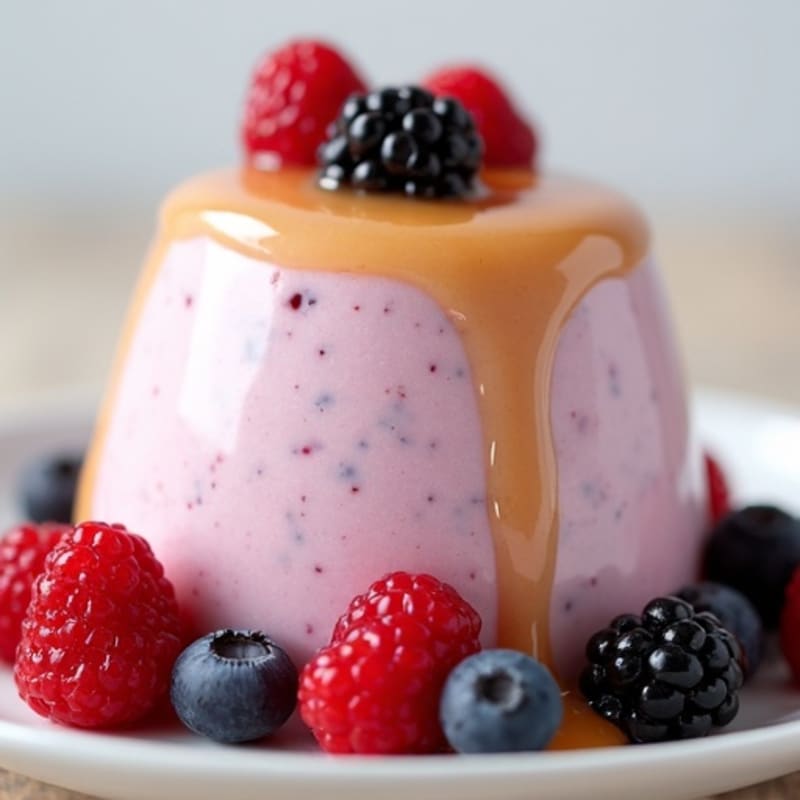 Silky Greek Yogurt Protein Mousse with Mixed Berries
