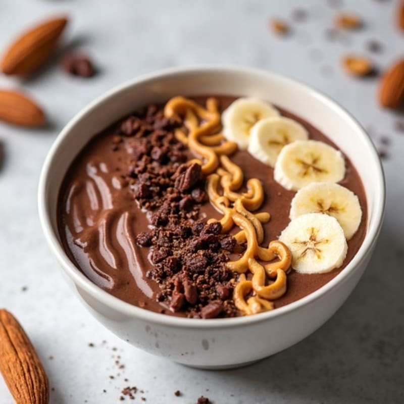 Chocolate Protein Smoothie Bowl with Almond Butter