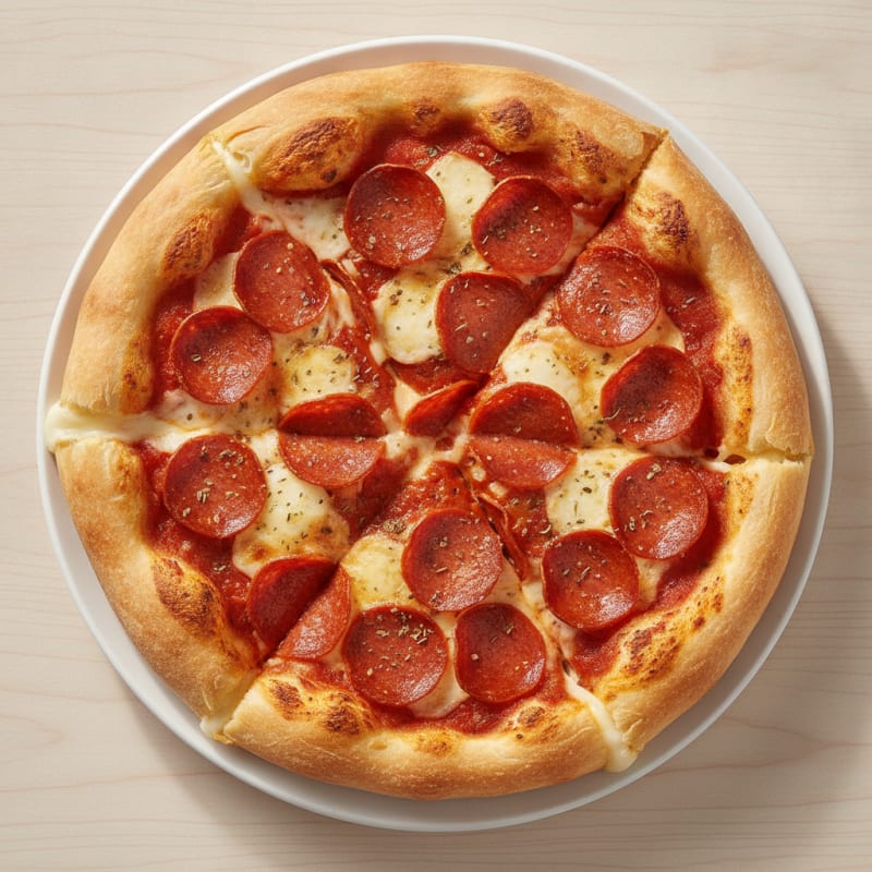 High-Protein Pepperoni Stuffed Crust Pizza