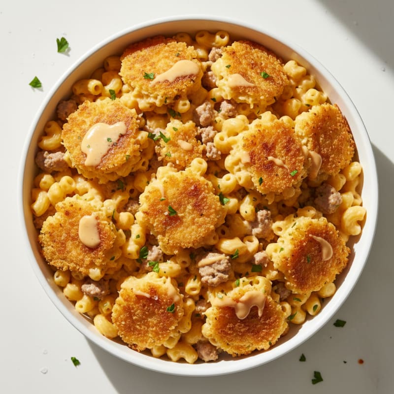 Crispy Golden Protein Mac and Cheese Bites