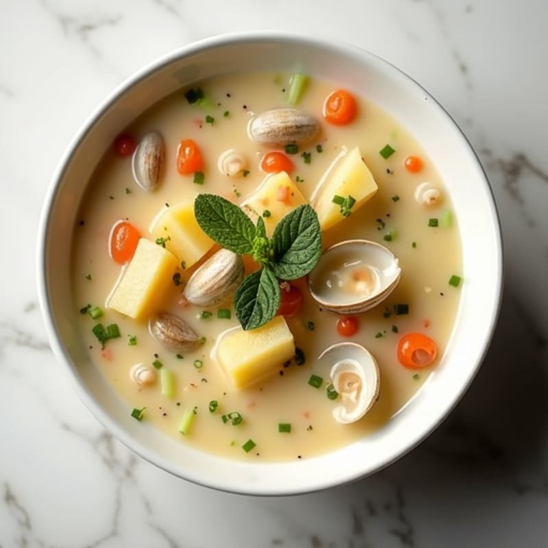 Healthy Creamy Clam Chowder