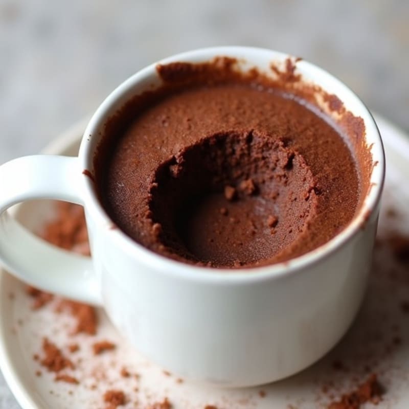 Flourless Double Chocolate Protein Mug Cake