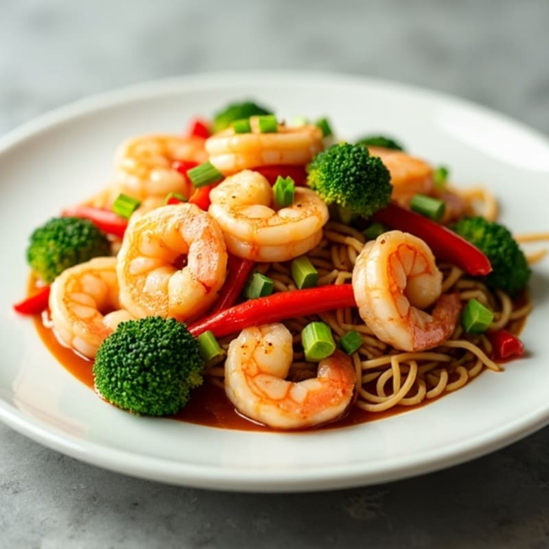 Tangy Shrimp and Rice Noodle Stir-Fry