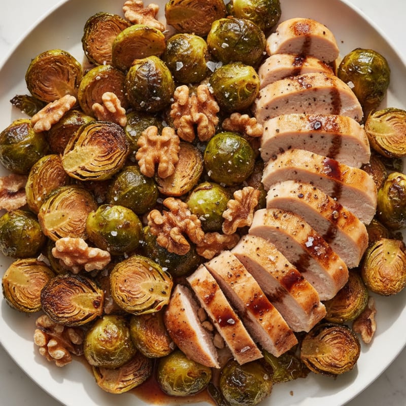 Roasted Brussels Sprouts with Balsamic Glaze