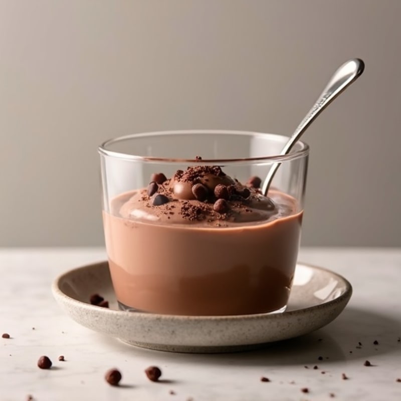 Silky Chocolate Protein Pudding with Chia Seeds
