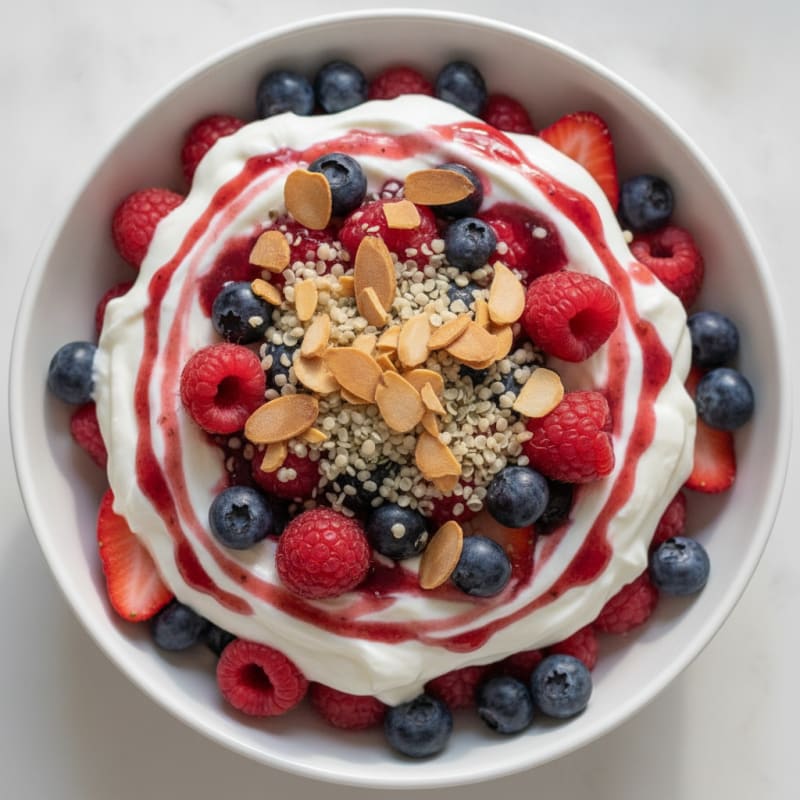 Creamy Greek Yogurt Protein Parfait with Mixed Berries