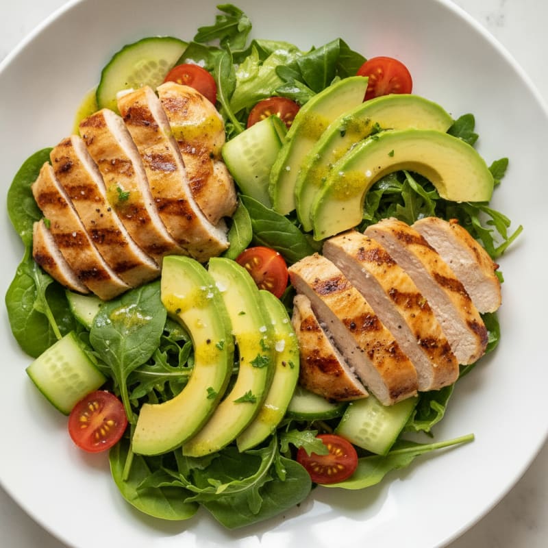 Chicken and Avocado Salad with Lemon-Herb Dressing