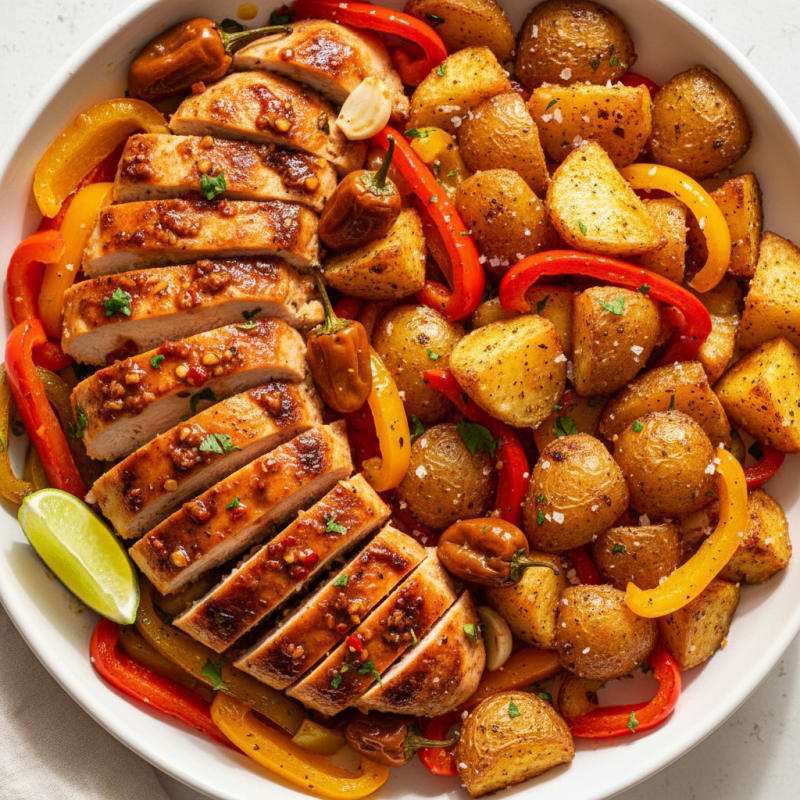 Spicy Chipotle Chicken and Crispy Roasted Potatoes