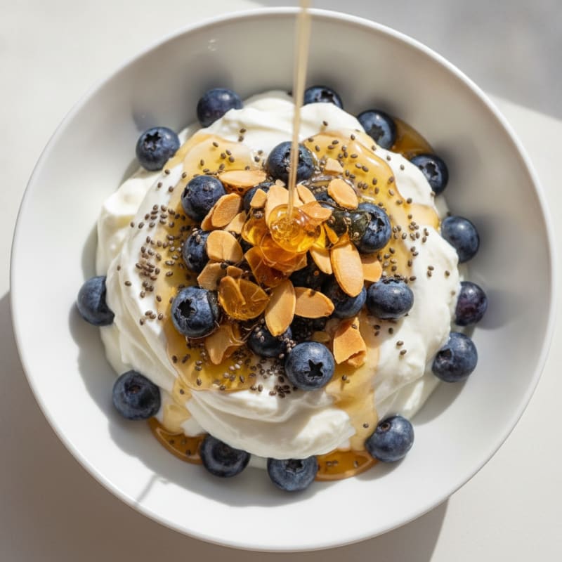 Greek Yogurt Fruit Parfait with Chia Seeds