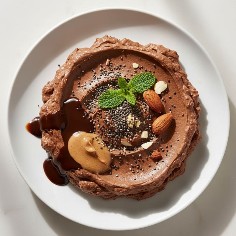 Chocolate Protein Mousse with Chia Seeds