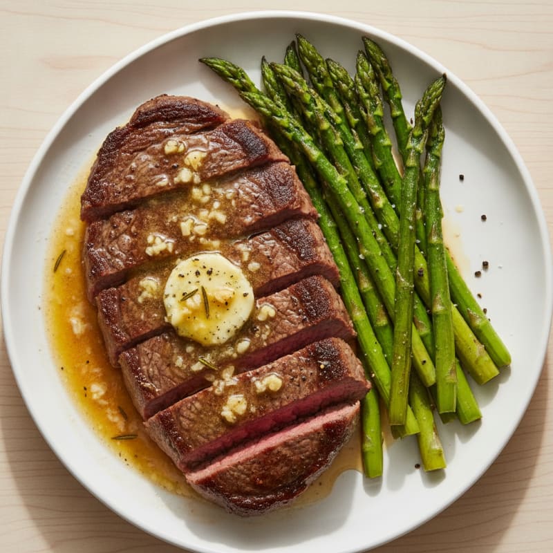 Pan-Seared Steak with Garlic Herb Butter