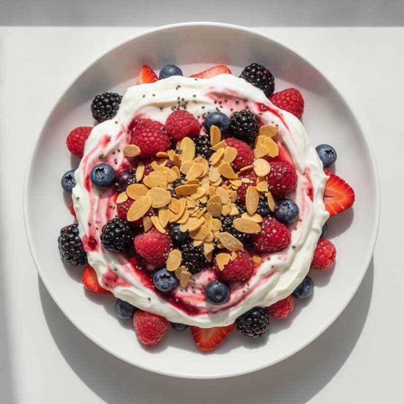 Creamy Greek Yogurt Protein Parfait with Mixed Berries