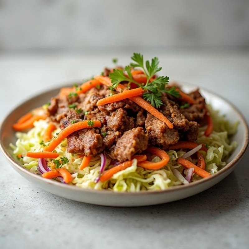 Slow-Cooked Pulled Pork with Crunchy Cabbage Slaw