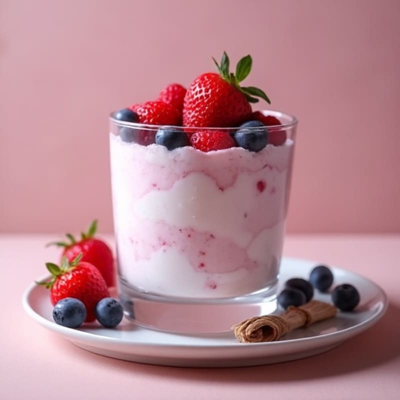 Silky Greek Yogurt Protein Mousse with Berries