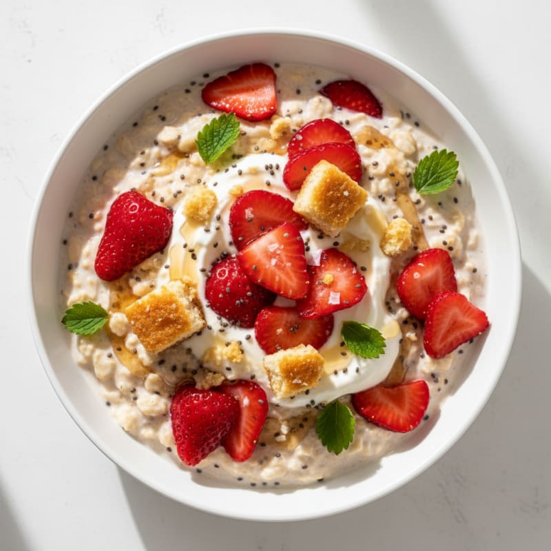 Strawberry Shortcake Overnight Oats