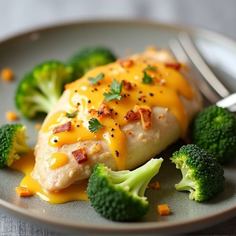 Creamy Cheesy Chicken, Broccoli, and Roasted Potato Bake