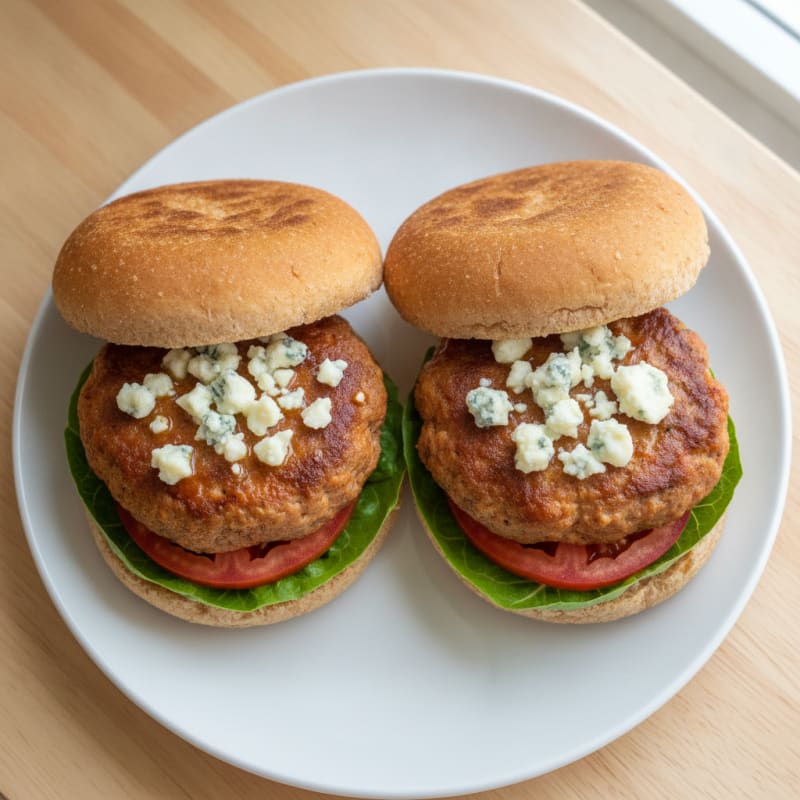 Buffalo Blue Cheese Burgers