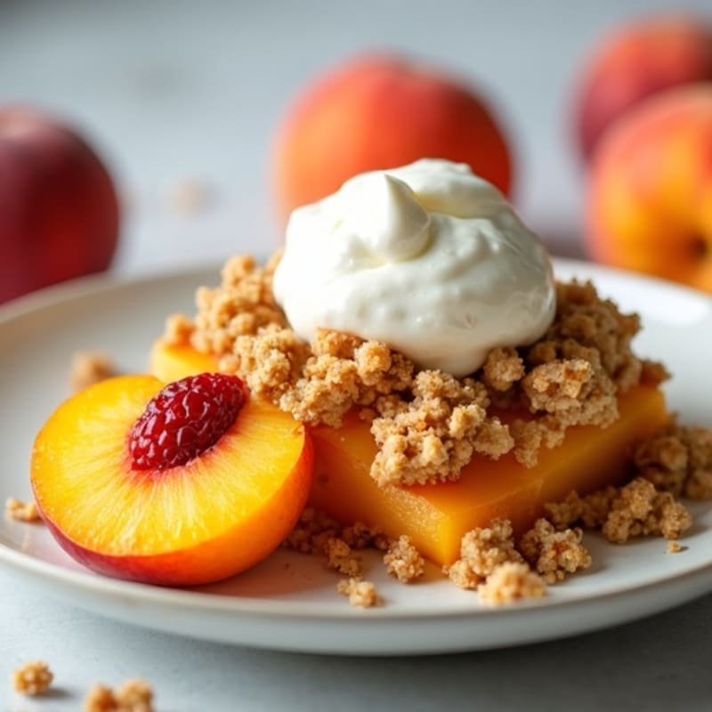 Healthy Baked Peach Crumble