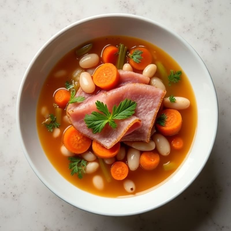 Hearty Smoked Ham and Bean Soup