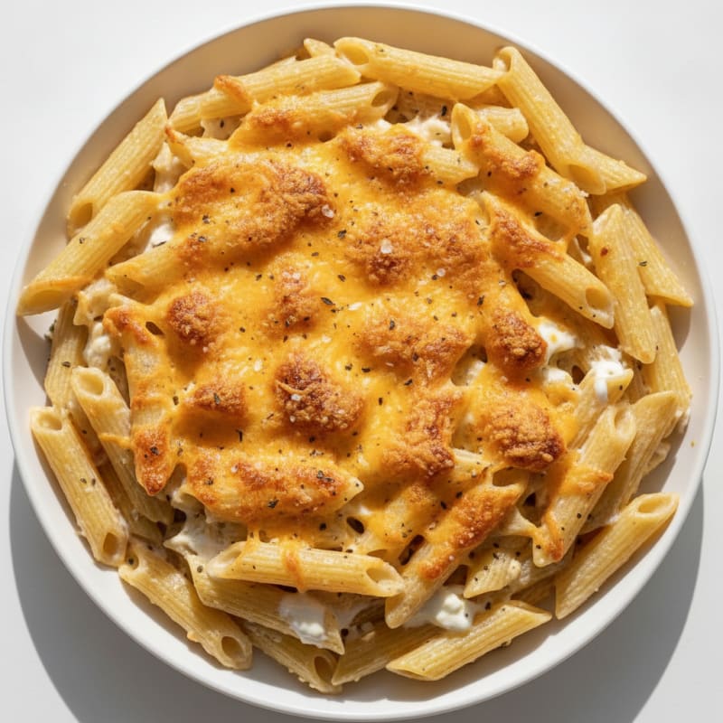 Cheesy Garlic Pasta Bake