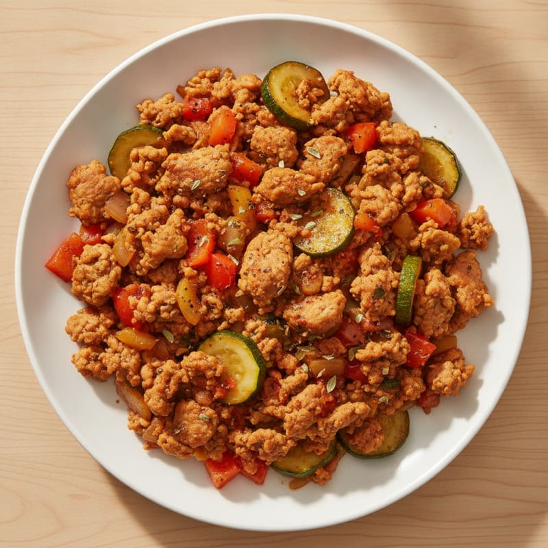 Savory Ground Turkey and Vegetable Skillet