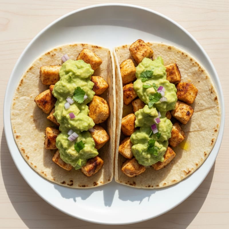 Chicken Tacos with Avocado Salsa