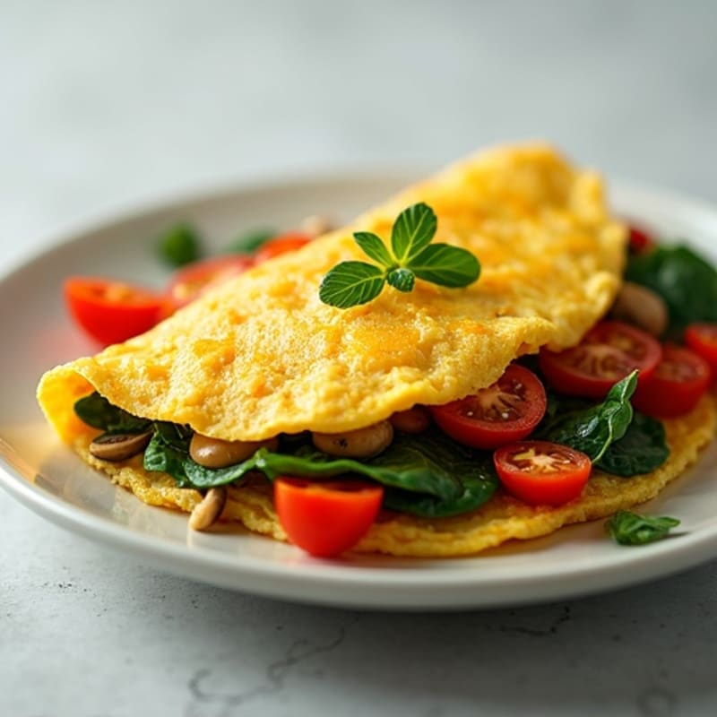 Loaded Fresh Veggie Omelette
