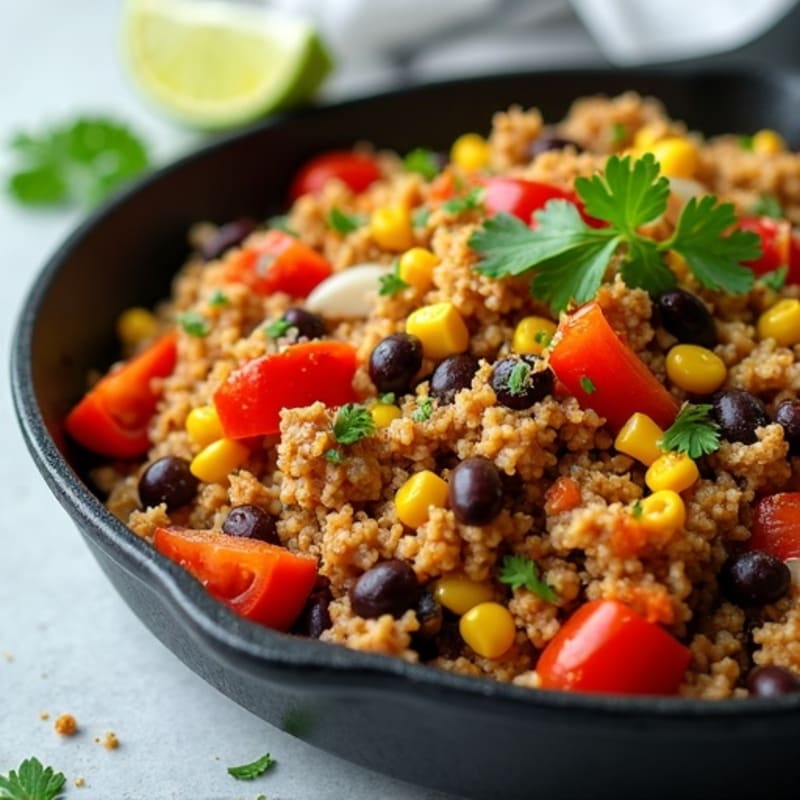 Cilantro-Lime Ground Turkey Taco Skillet