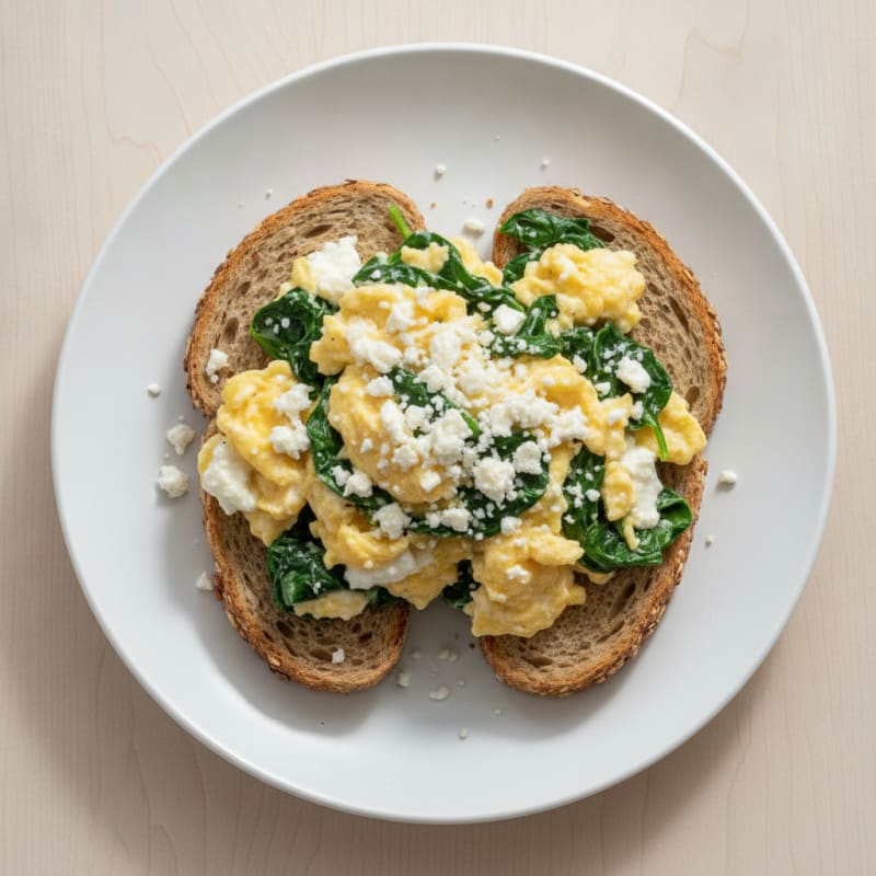 Egg and Quark Scramble with Whole Grain Toast