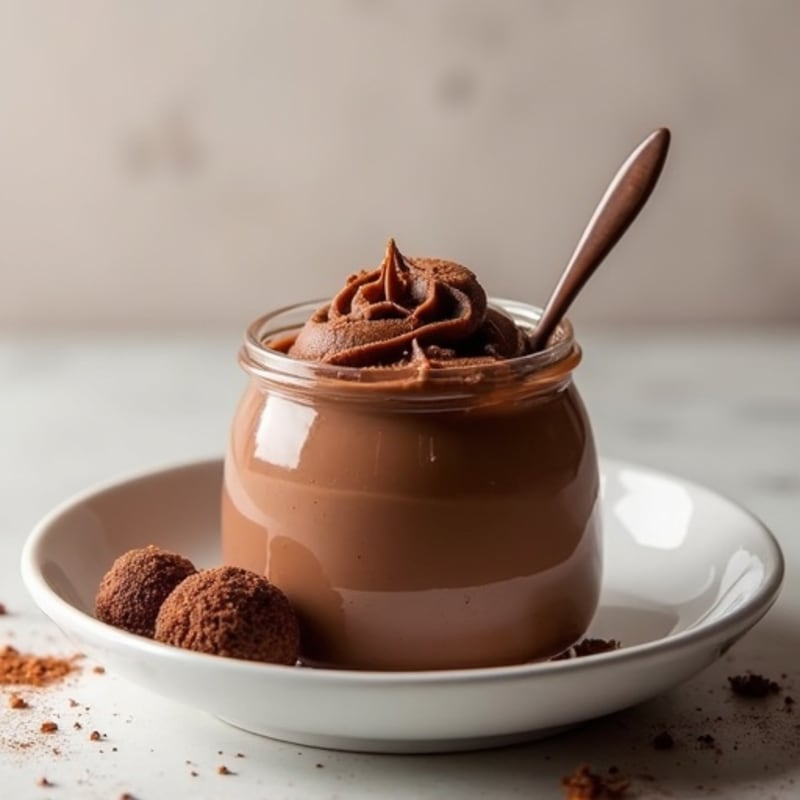 Silky Chocolate Protein Pudding with Almond Butter Swirl