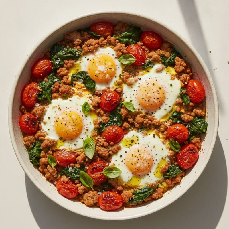 Baked Eggs with Roasted Tomatoes