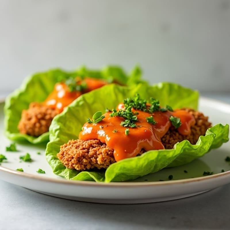 Crispy Buffalo Chicken Lettuce Wrap
