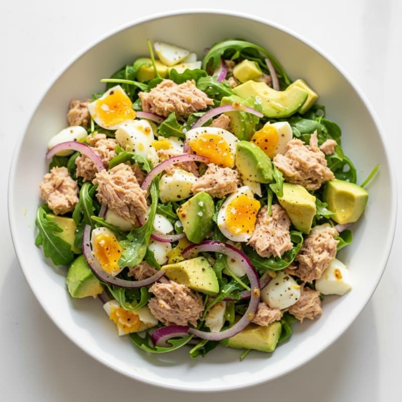 Tuna and Avocado Egg Salad Bowl