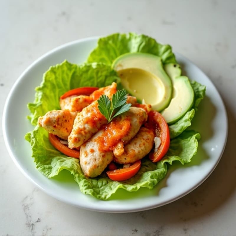 Spicy Buffalo Ranch Chicken Lettuce Wrap