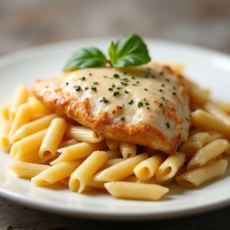 Chicken and Creamy Garlic Parmesan Pasta