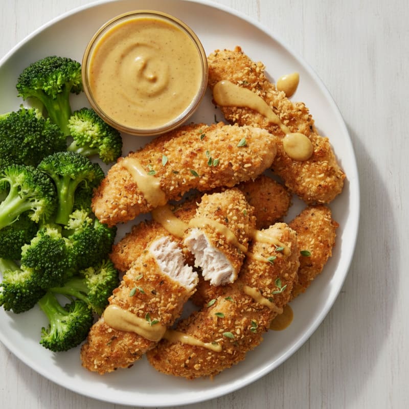 Herb-Crusted Chicken Tenders with Honey Mustard