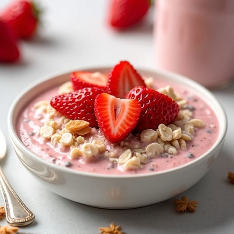 Creamy Strawberry Vanilla Overnight Oats