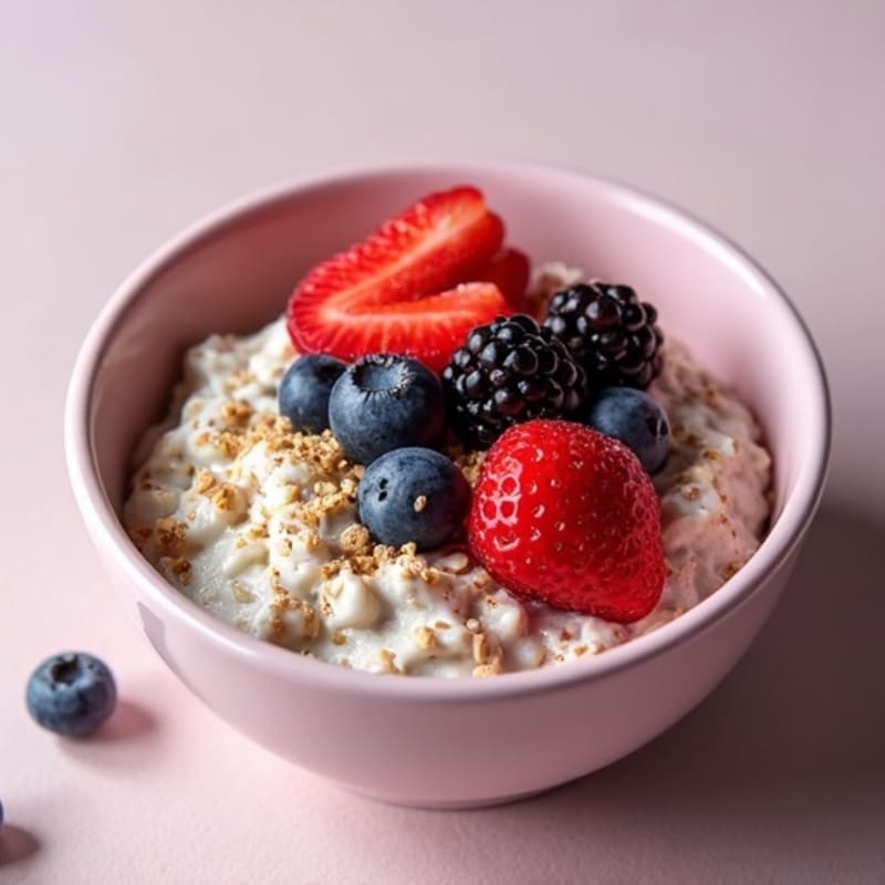 Creamy Berry Chia Overnight Oats