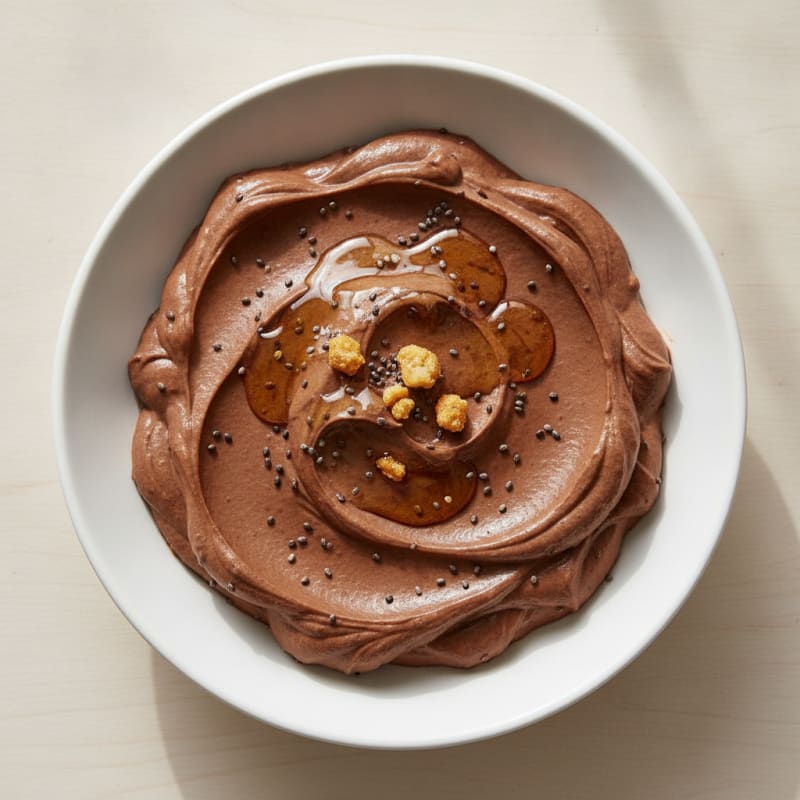 Creamy Greek Yogurt with Cocoa and Chia Seeds