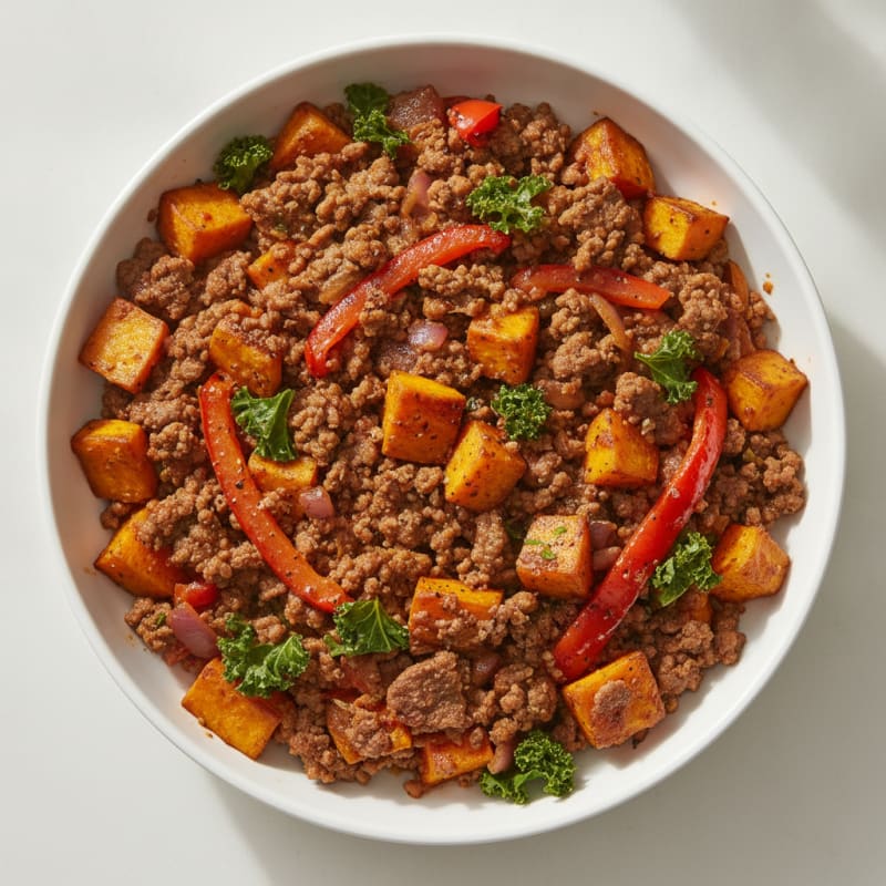 Ground Beef Sweet Potato Skillet