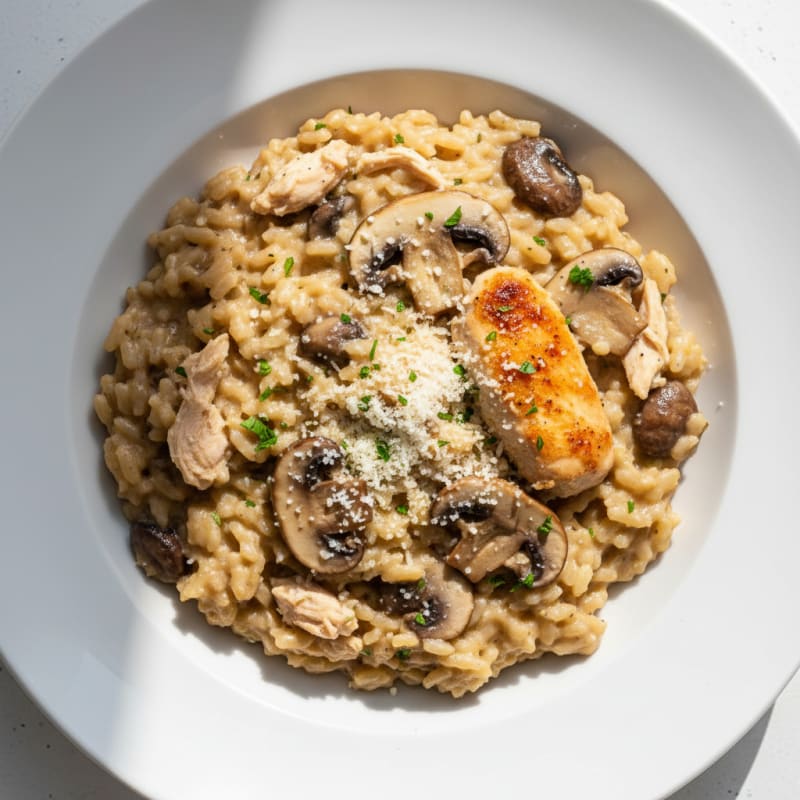 Creamy Mushroom Risotto with Parmesan