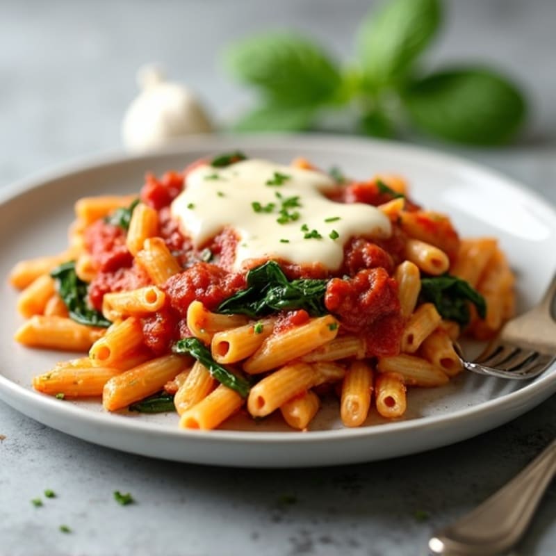 Lean Turkey Baked Ziti with Spinach