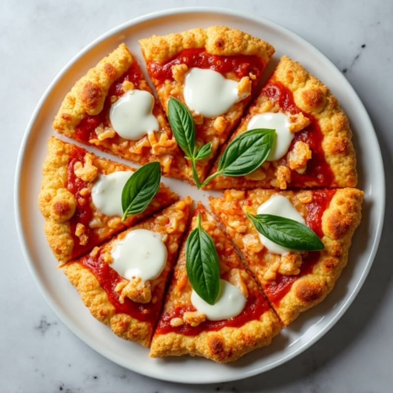 Cauliflower Crust BBQ Ranch Chicken Pizza